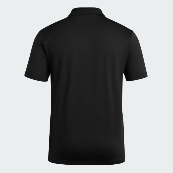 Black Nebraska Ultimate365 Ottoman Stripe Polo Shirt