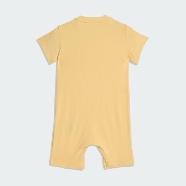 Orange KURZÄRMLIGER GERIPPTER ONESIE, REGULAR