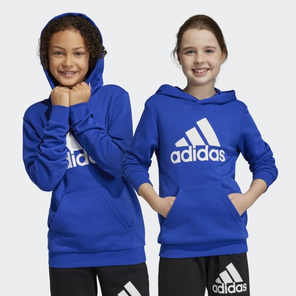 Azul Polera con Capucha Essentials Logo Grande Algodón