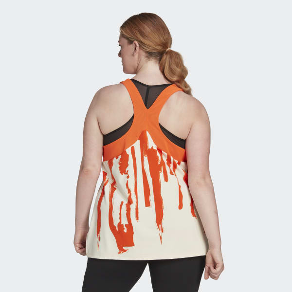 Bezowy adidas x Thebe Magugu Tennis New York Y-Tank Top (Plus Size) MLQ31