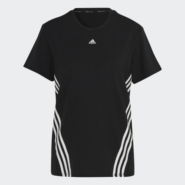 Schwarz Trainicons 3-Streifen T-Shirt CA028