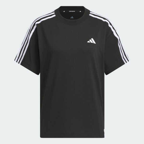 ブラック エッセンシャルズ プラス スリーストライプス 半袖Tシャツ