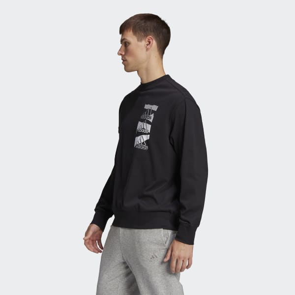Black Essentials Brandlove Sweatshirt (Gender Neutral) UB375