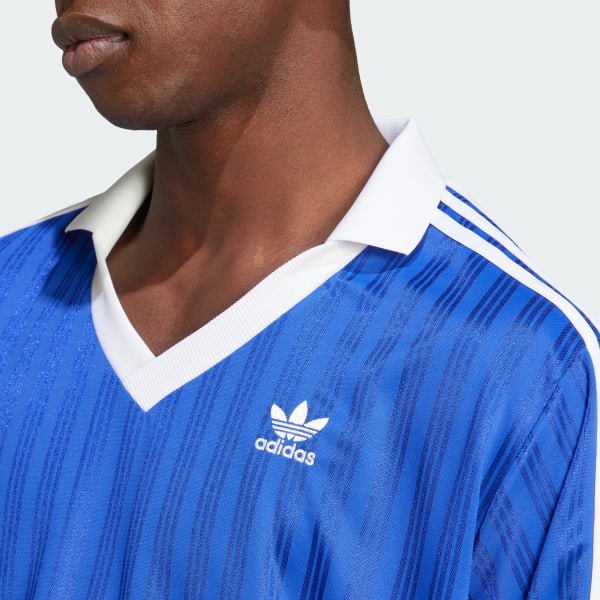 早い者勝ち adidas アディカラー ピケ サッカー SS Tシャツ アディダス アディカラー ピケ サッカー長袖Tシャツ - ブルー