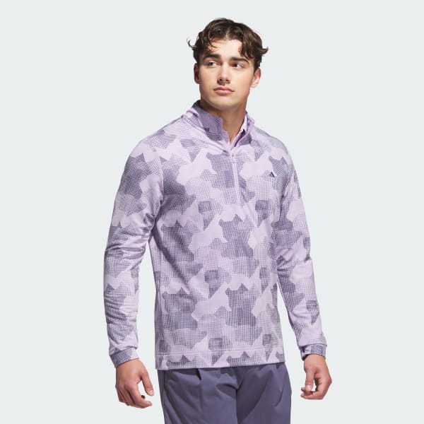 Purple Go-To Printed Quarter-Zip Pullover