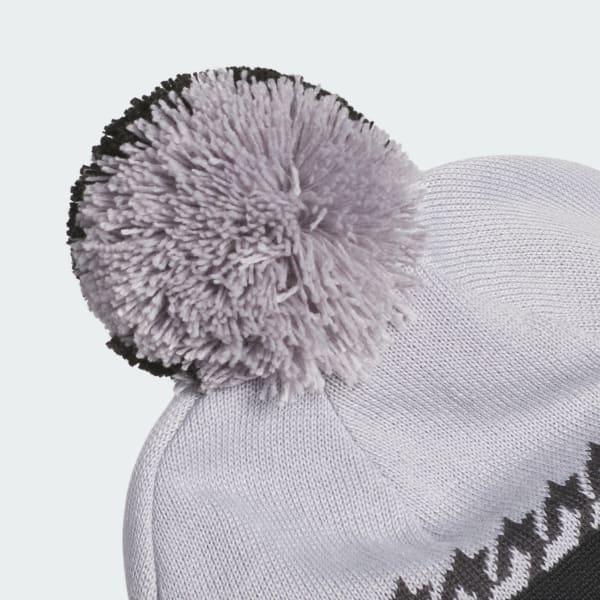 Grey Cold.rdy 3- Stripes Pom Beanie