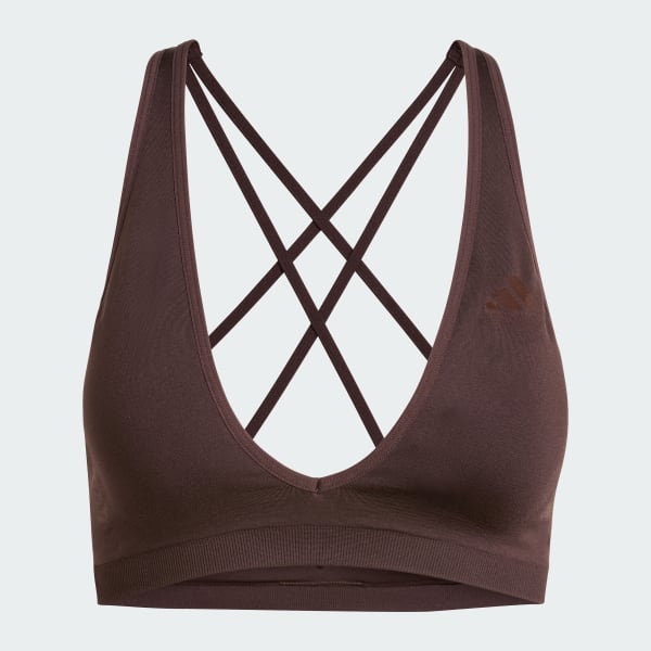 Marrone Reggiseno Workout Essentials Knit Light Support