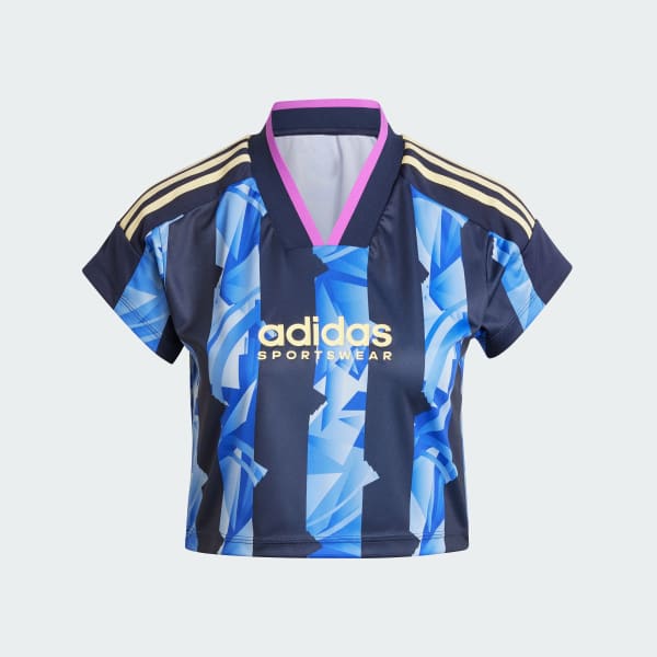 modrá Tiro Cut 3-Stripes Print Baby T-Shirt