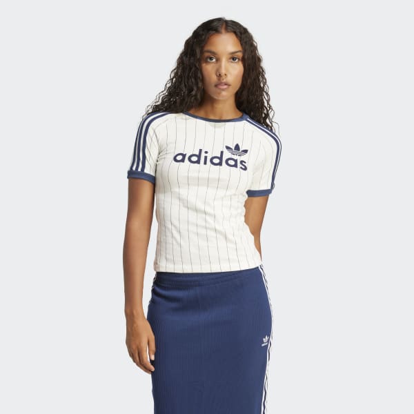 adidas リニア グラフィック リンガー Tシャツ　ホワイトM アディダス リニア グラフィック カリ半袖Tシャツ - ホワイト