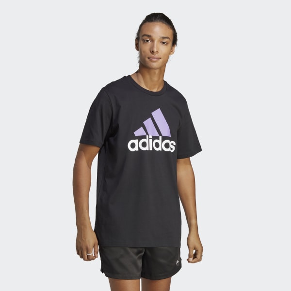 Black Essentials Single Jersey Big Logo Tee