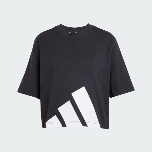 Negro Playera Essentials Boyfriend Logo Grande