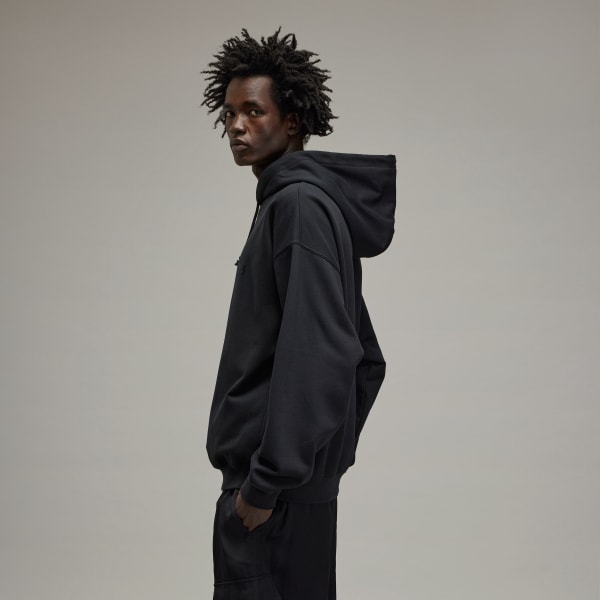 Noir Sweat-shirt à capuche French terry Y-3