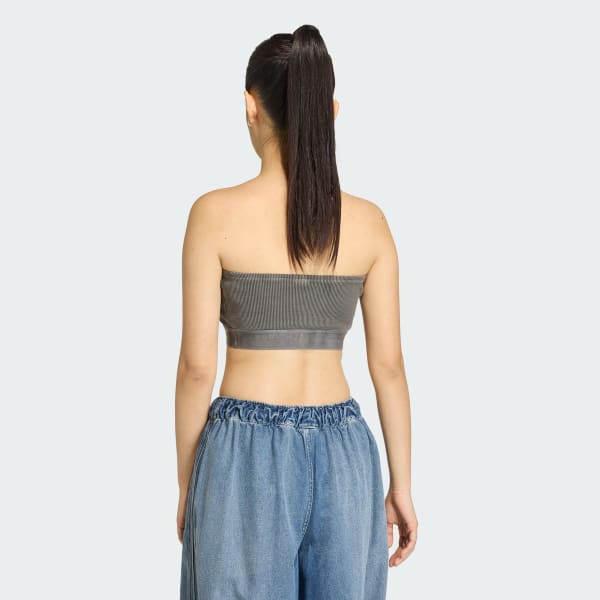 Sort ESSENTIALS RIB BANDEAU TOP WASHED