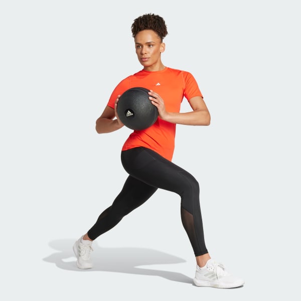 Orange T-shirt d'entraînement Techfit