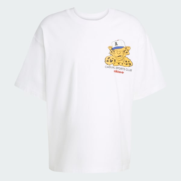 สีขาว เสื้อยืดทรงโอเวอร์ไซส์ Wabash