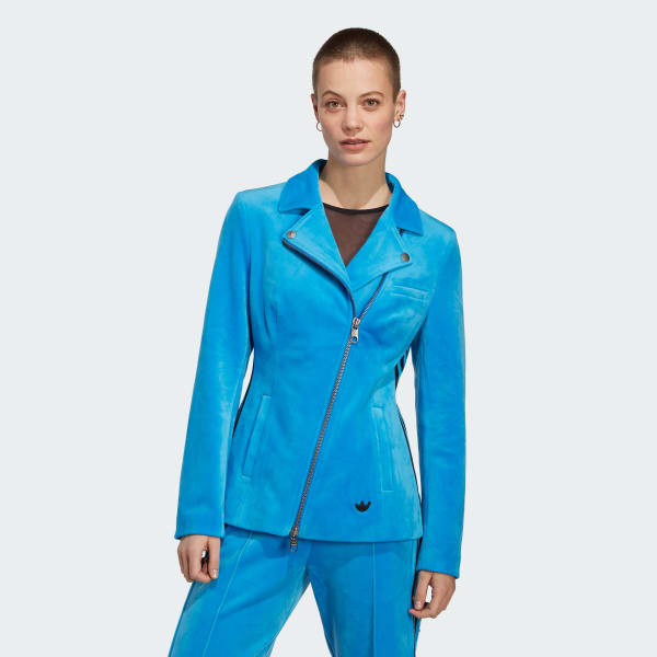 สีน้ำเงิน เสื้อแจ็คเก็ต Blue Version Biker Santiago 