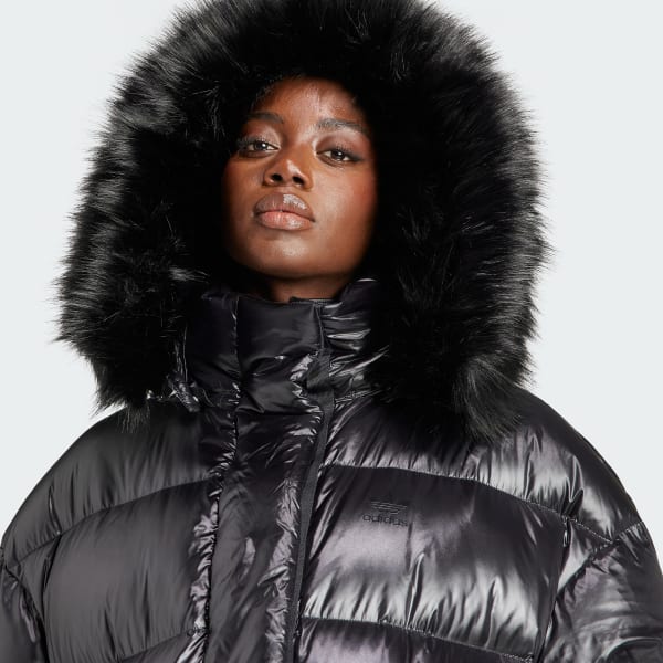 adidas Puffed Long Fur Jacket - Black | Women's Lifestyle | adidas US