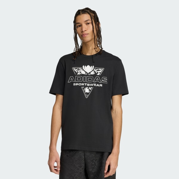 【Adidas コリア】 House of Tiro Linear Graphic T-Shirt adidas House of Tiro Graphic Tee - Black | Free Shipping