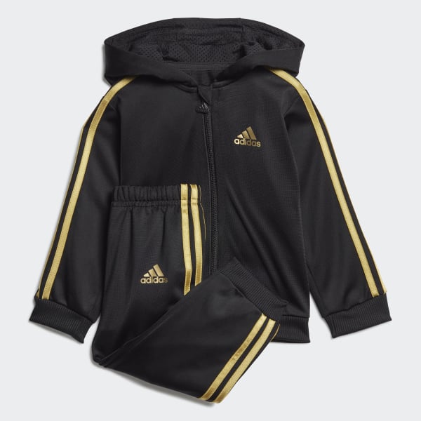 adidas black gold tracksuit