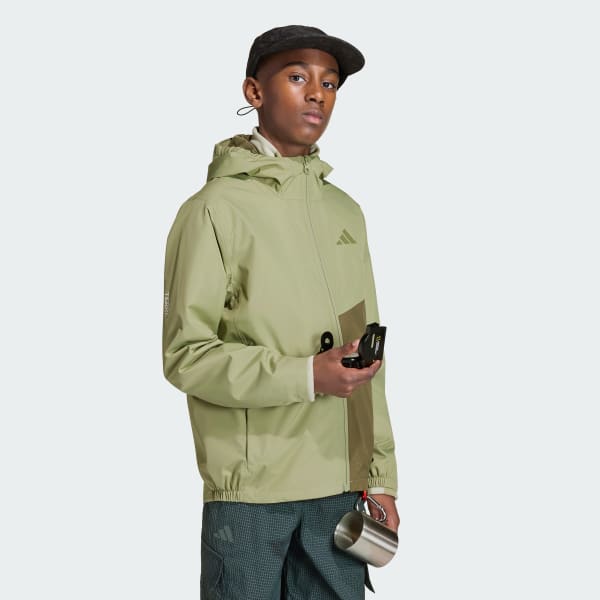 Groen Terrex Kids Multi 2 Layer CLIMAPROOF Regenjack