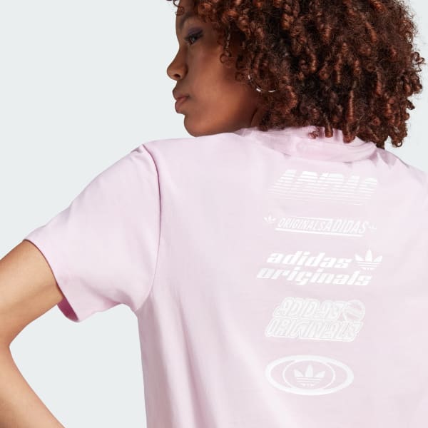 adidas Multiple Logo Tee Pink adidas Singapore