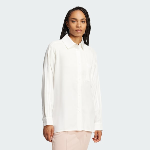 White Premium Essentials Long Sleeve Shirt