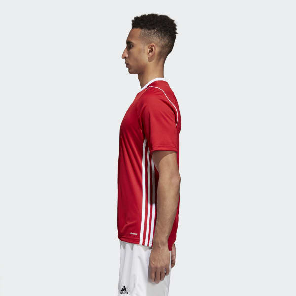 red adidas soccer jersey