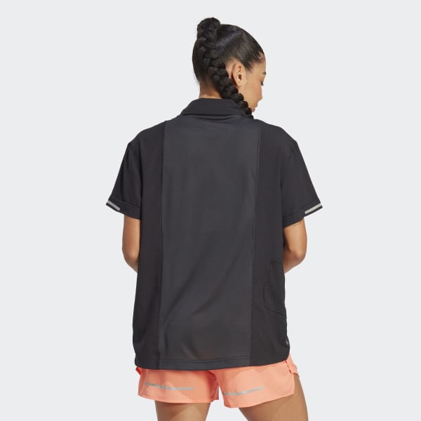 Đen Áo Thun Chạy Bộ HEAT.DRY