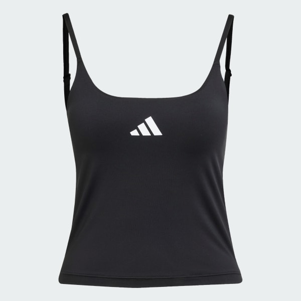 Đen Áo Tank Top Kèm Bra Nâng Đỡ Nhẹ Optime