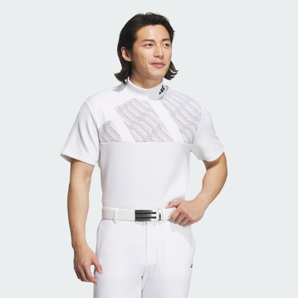 White AEROREADY Big Badge of Sport Short Sleeve Mock Neck Shirt