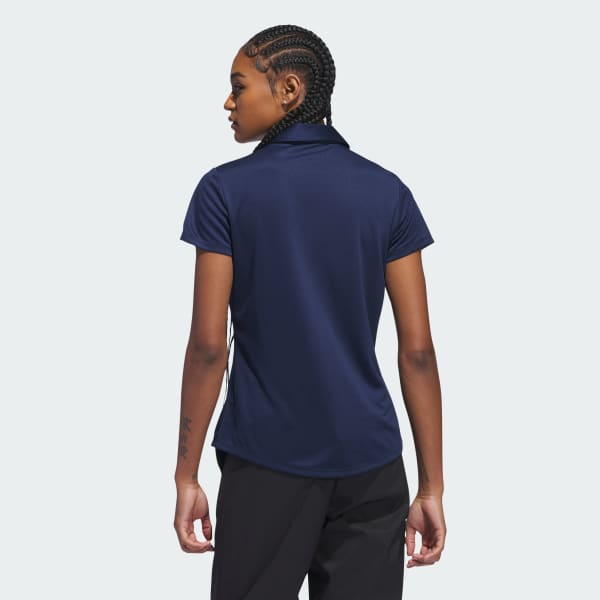 adidas Women s Solid Performance Short Sleeve Polo Shirt Blue