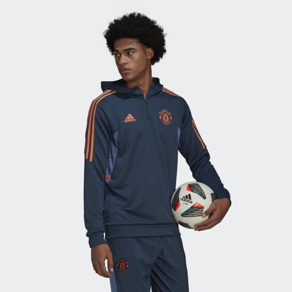 blauw Manchester United Condivo 22 Sportjack met Capuchon P4799