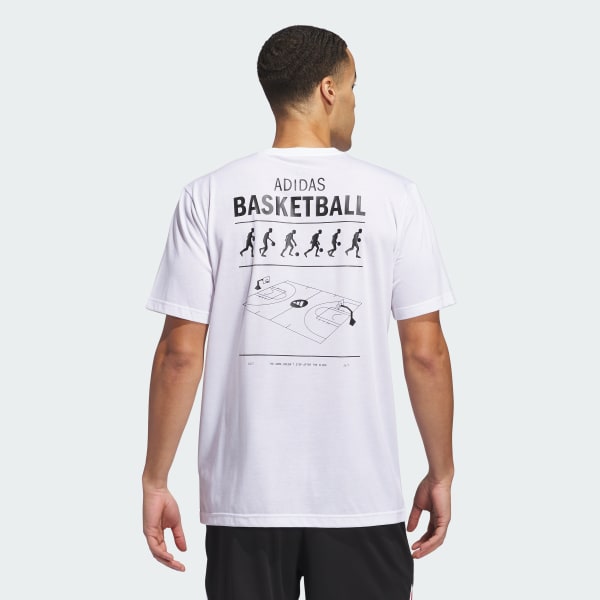 White adidas Basketball Tee
