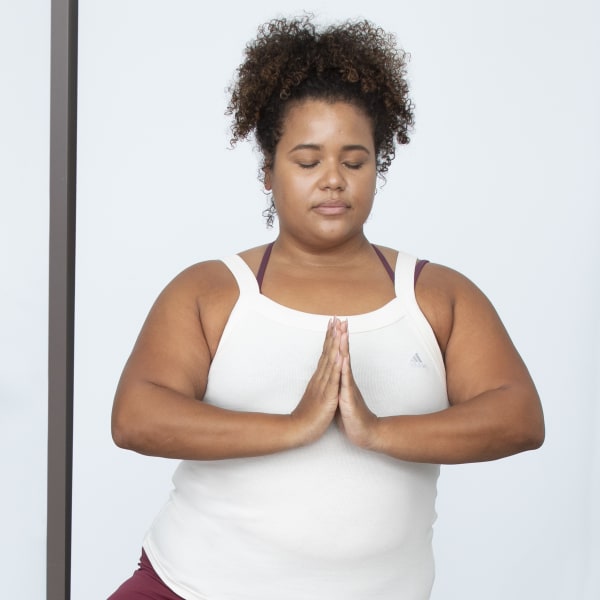 Burgundy Mallas cortas Yoga Essentials High-Waisted (Tallas grandes) KS329