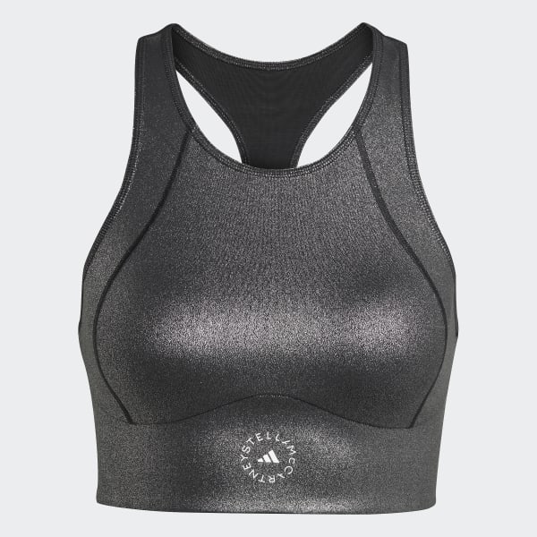 Czerń adidas by Stella McCartney Shiny Training Crop Top JKM01