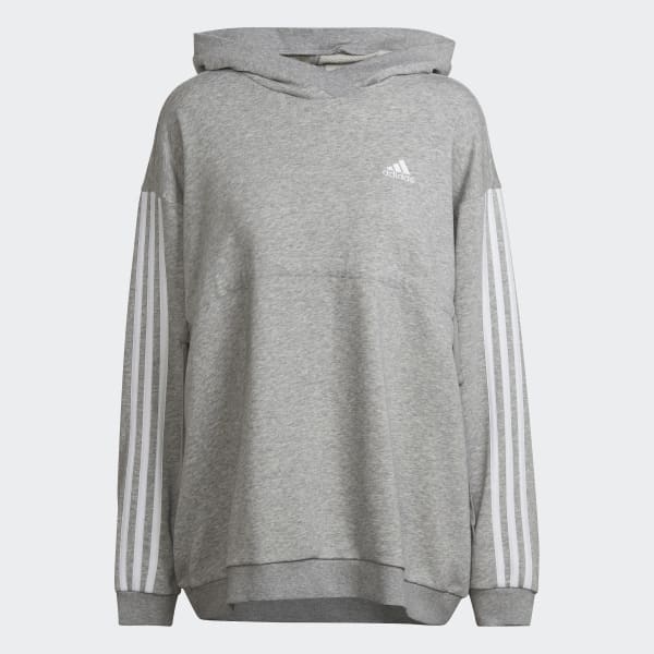 Cinza Moletom Capuz Essentials Cotton 3-Stripes (Gestante) IRZ43
