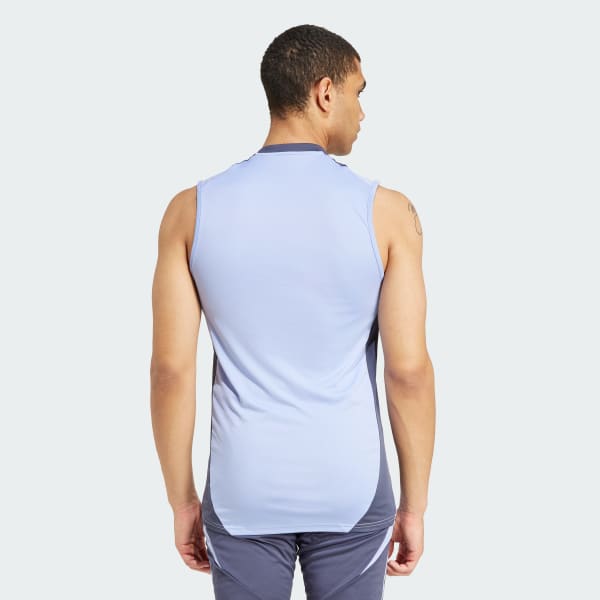 Bleu T-shirt de rugby sans manches All Blacks AEROREADY