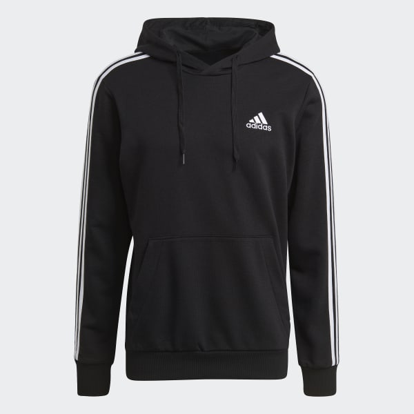 Black Essentials French Terry 3-Stripes Hoodie 29197