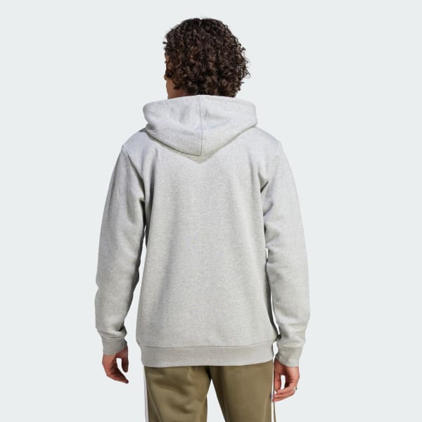 Gris Buzo con Capucha Essentials Felpa Logo Grande