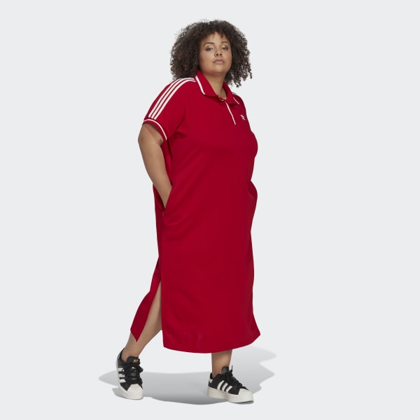 Rood Thebe Magugu Reg Jurk (Grote Maat) E1634