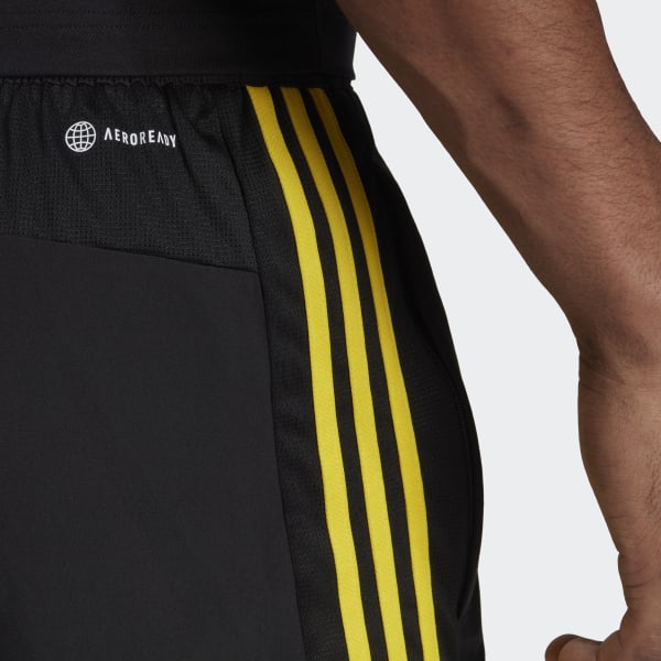 Đen Quần Short Tập Luyện 3 Sọc HIIT AEROREADY HO313
