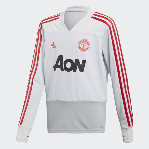 Adidas Manchester United Training Top Grey Adidas Uk