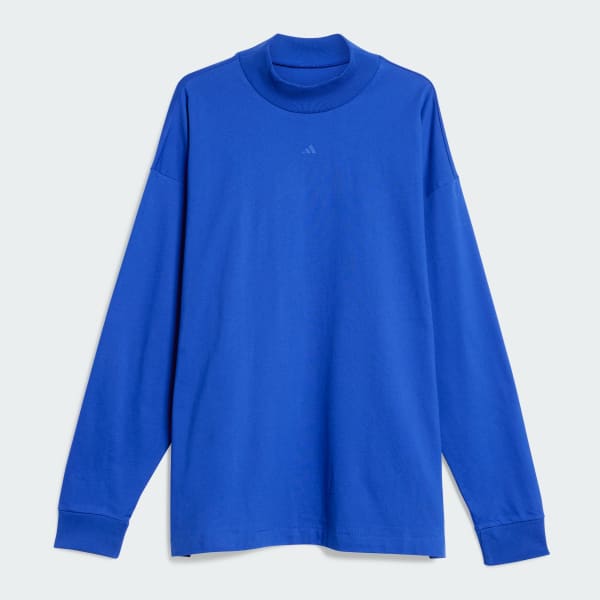 Azul Playera Basketball Manga Larga (Unisex)