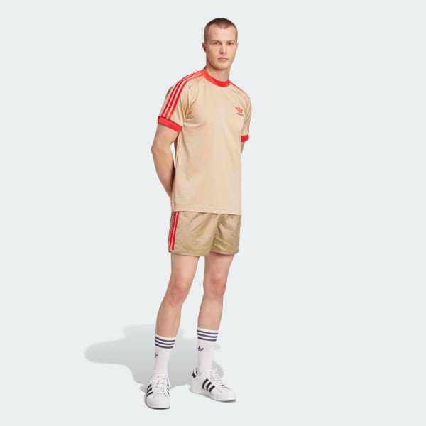 Μπεζ David Beckham Originals 3-Stripes Tee
