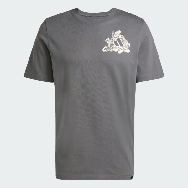 Γκρι Football Kicks Graphic Tee