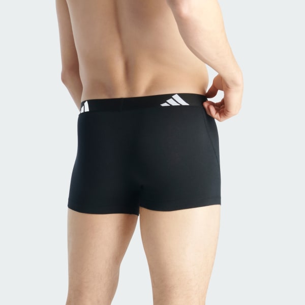 Svart Active Flex Cotton Trunks 3-Pack Undertøy
