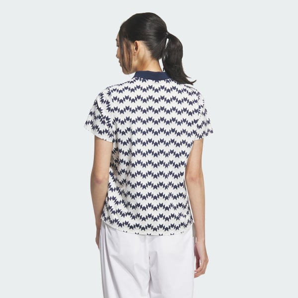 สีขาว เสื้อแขนสั้นพิมพ์ลายทั้งตัว CLIMACOOL