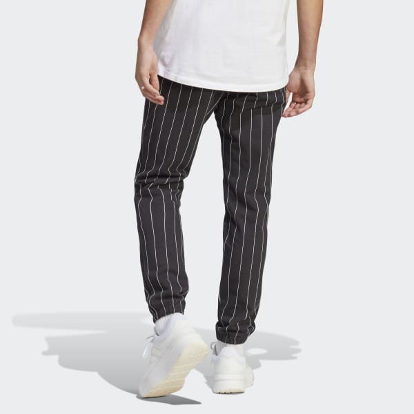 Czerń Pinstripe Fleece Pants