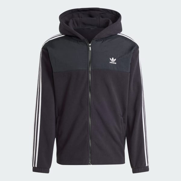 Felpa con cappuccio adicolor 3 Stripes Teddy Fleece Nero adidas adidas Italia
