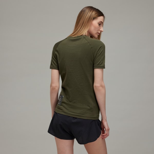 สีเขียว เสื้อวิ่งรัดรูป Y-3